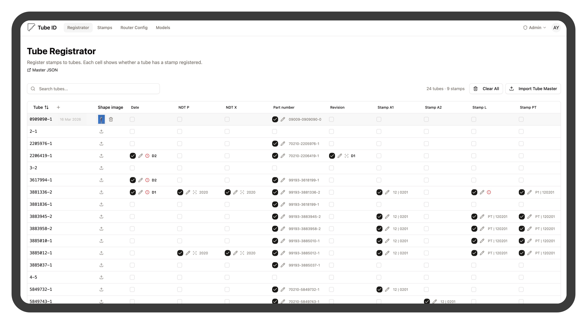 Audit portal admin panel