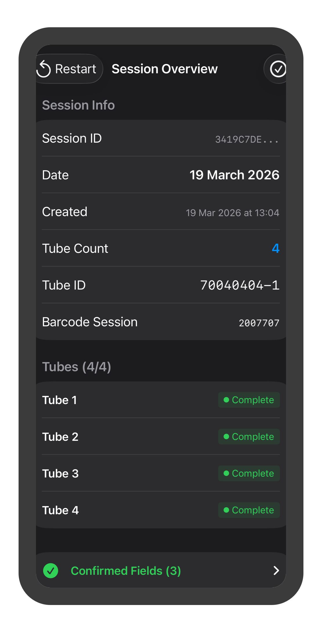 Tube inspection step